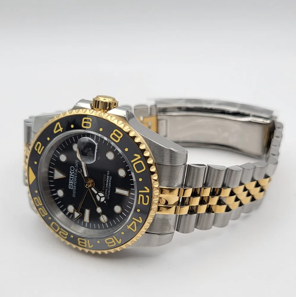 New Custom 40mm SeikoMod Automatic GMT Watch